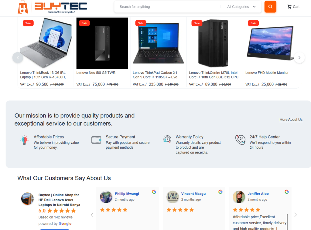 Buytec.co.ke should be your go-to destination for all your tech needs
