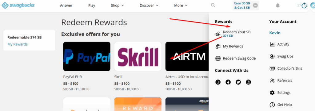 Cash Out Your Swagbucks Points